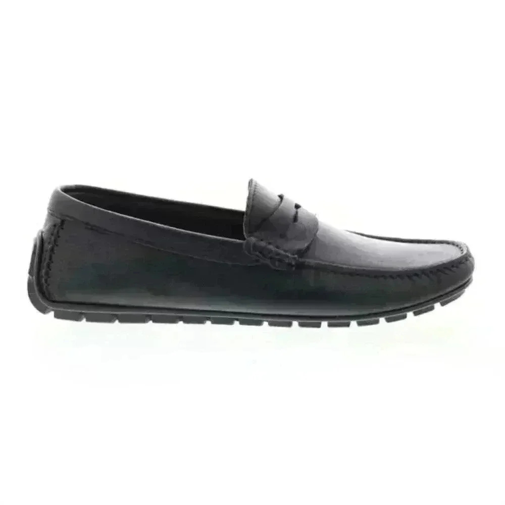 Bruno  Magli Xane Black Leather Driving Shoe - Size: 9